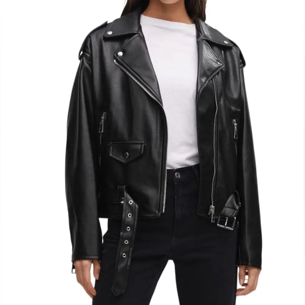 MANGO Women’s Leather Jacket
